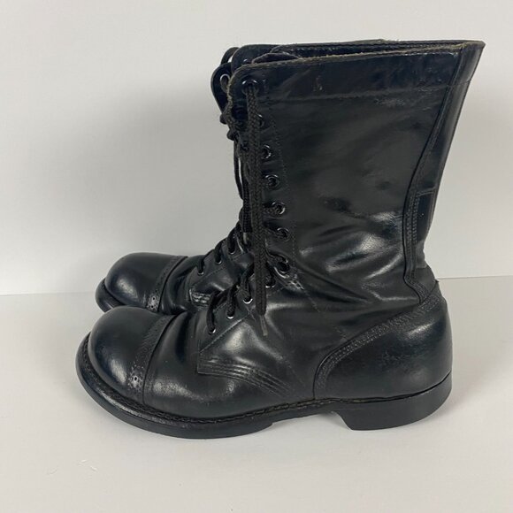 Men's Black Leather Boots - Picture 6 of 13